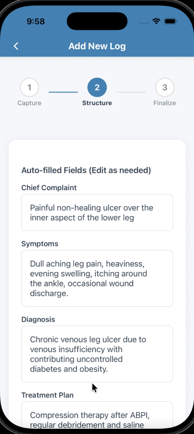 AI Transcription with Smart Structuring